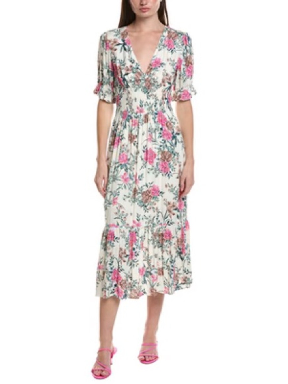 Saltwater Luxe Floral Print Midi Dress